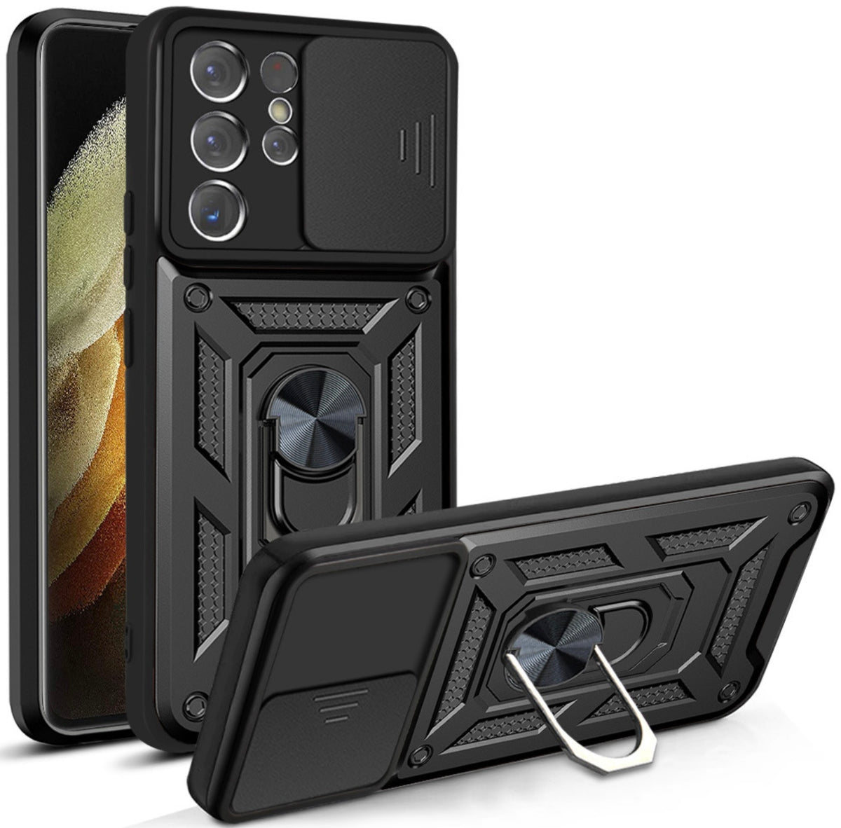 Rugged Armor Ring Stand Samsung Galaxy Case