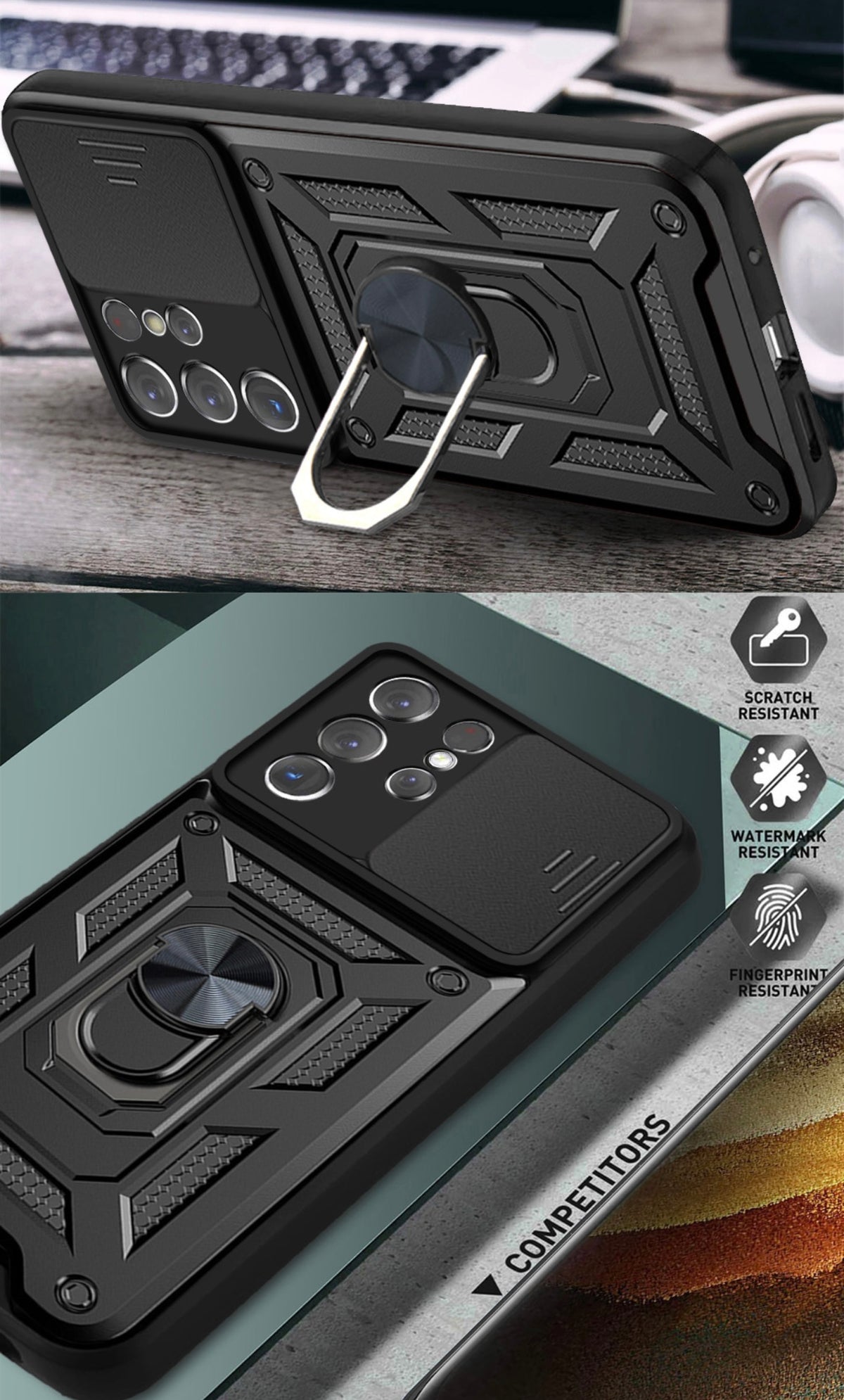 Rugged Armor Ring Stand Samsung Galaxy Case