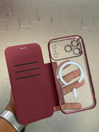 Premium Magnetic Leather Case for iPhone