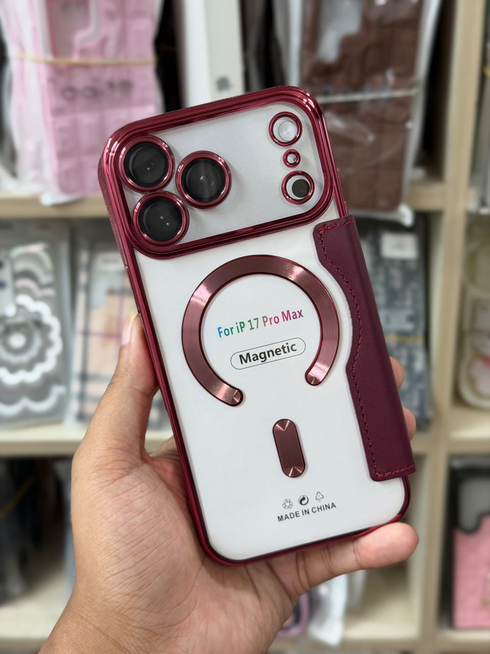 Premium Magnetic Leather Case for iPhone