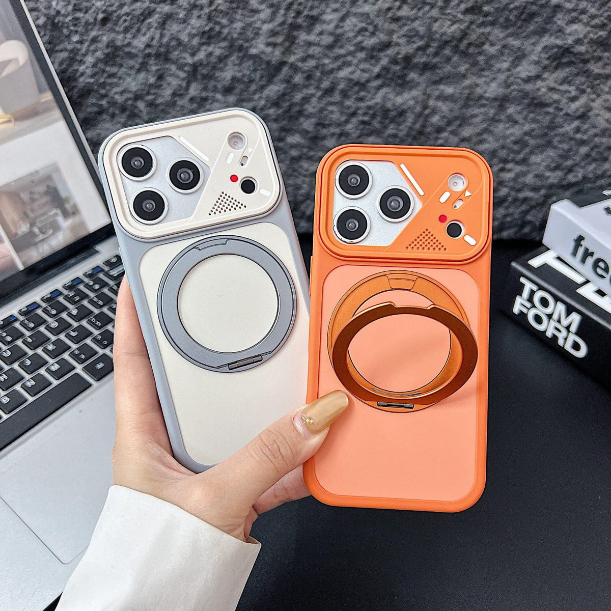 Premium Magnetic Ring Stand iPhone Case 🔥